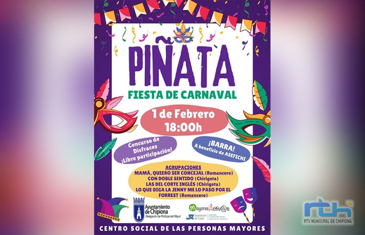 Esta tarde comienza el programa de actividades de carnaval en el Centro de Mayores