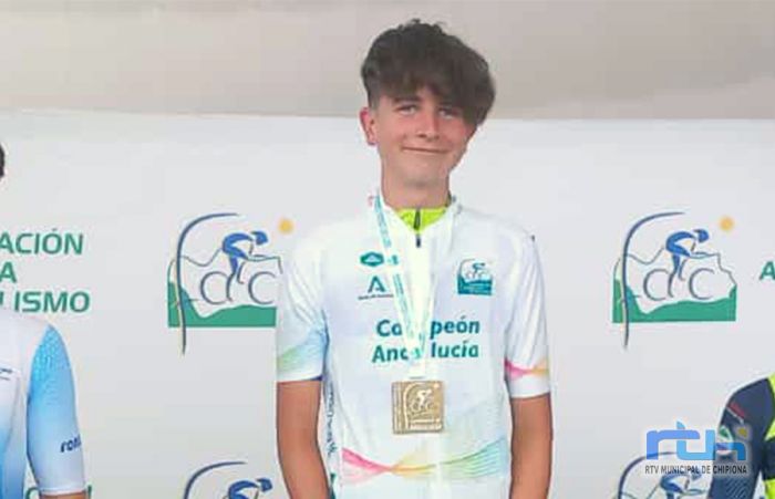 El joven ciclista chipionero Fran Rodríguez campeón de Andalucía en gymkana infantil