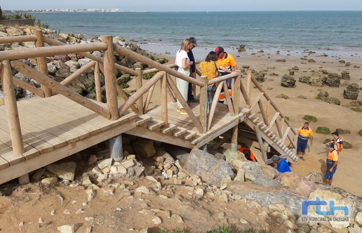 María Naval informa que la Delegación de Playas se encuentra ultimando los trabajos de montaje en la costa chipionera