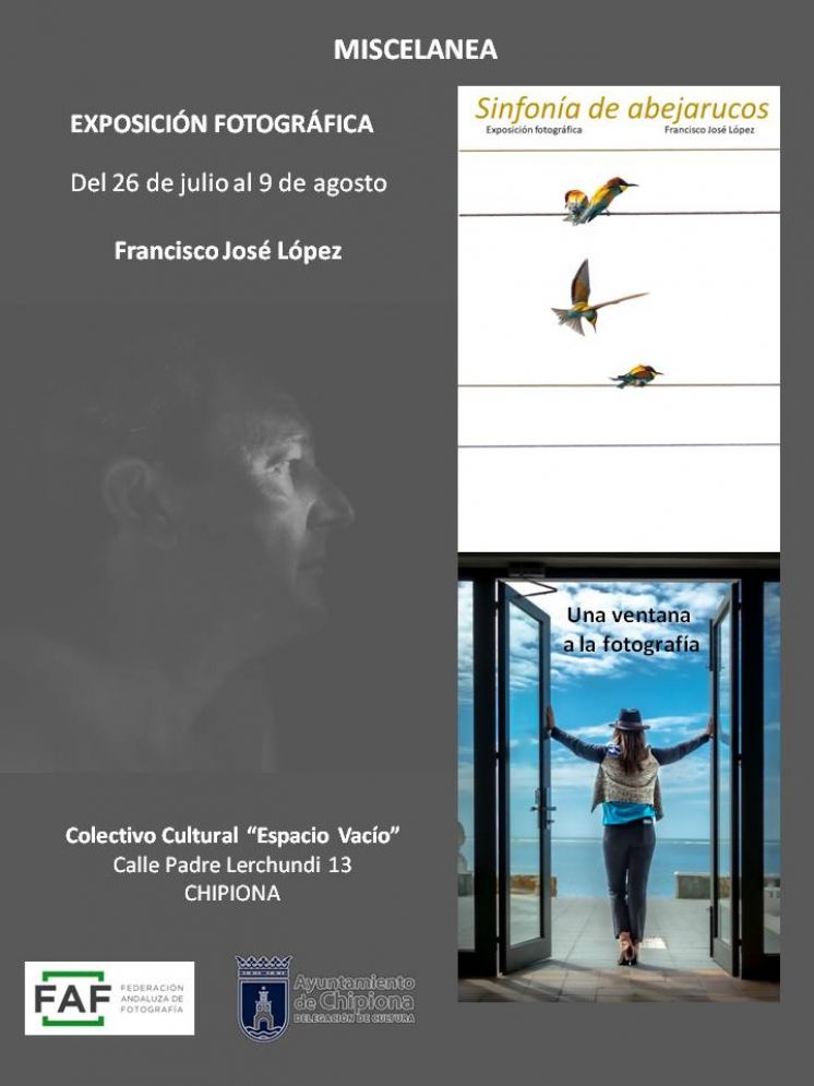 ‘Sinfonía de abejarucos’, singulares partituras en la muestra fotográfica que ofrece Francisco José López en la sala de Espacio Vacío