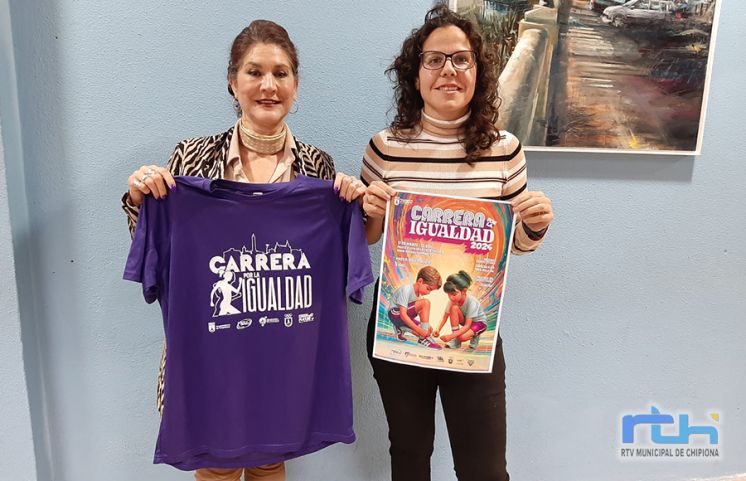 Isabel Mª. Fernández y Laura Román presentan la Carrera por la Igualdad de Chipiona
