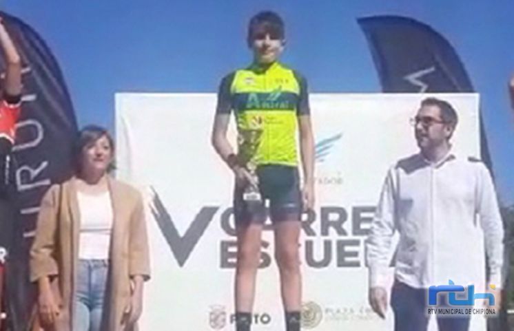 El jovencísimo ciclista chipionero Fran Rodríguez campeón en la Carrera de Escuelas de la Fundación Alberto Contador