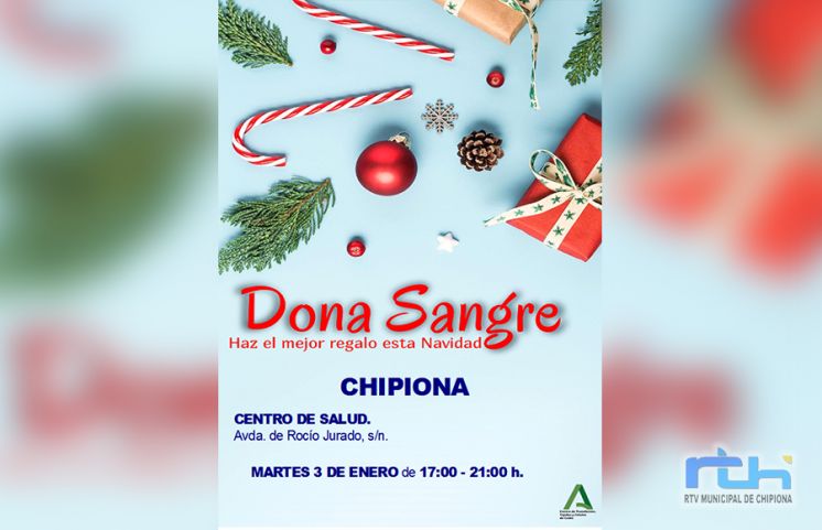 Esta tarde habrá una oportunidad en Chipiona para hacer el mejor regalo de Navidad donando sangre