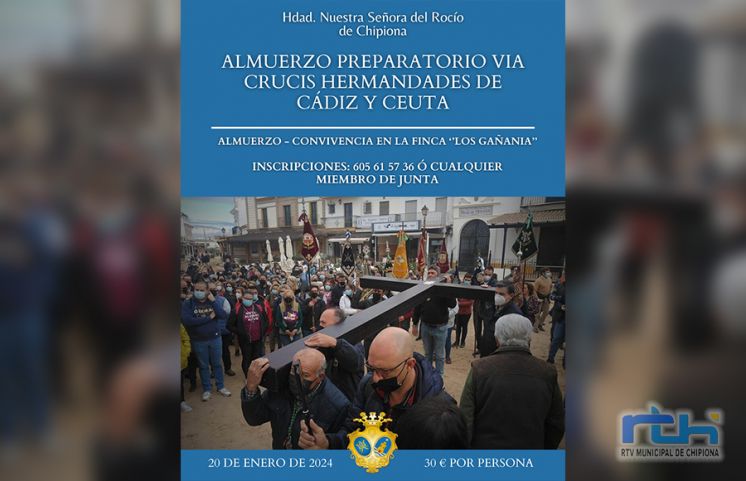 Los rocieros chipioneros convocados a un almuerzo preparatorio del Vía Crucis de las hermandades del Rocío de Cádiz y Ceuta