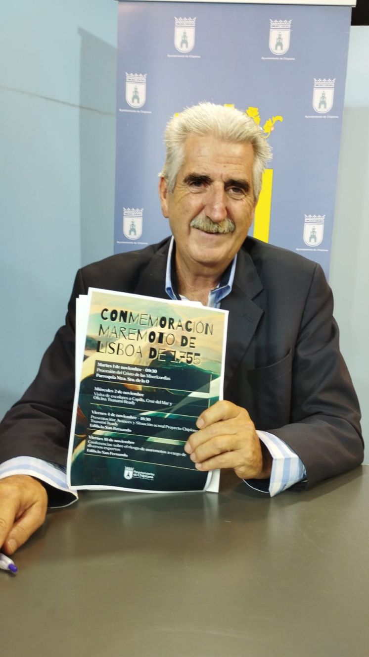 Luis Mario Aparcero presenta el programa de actividades conmemorativo del Maremoto de Lisboa de 1.755 que comienza el 1 de noviembre